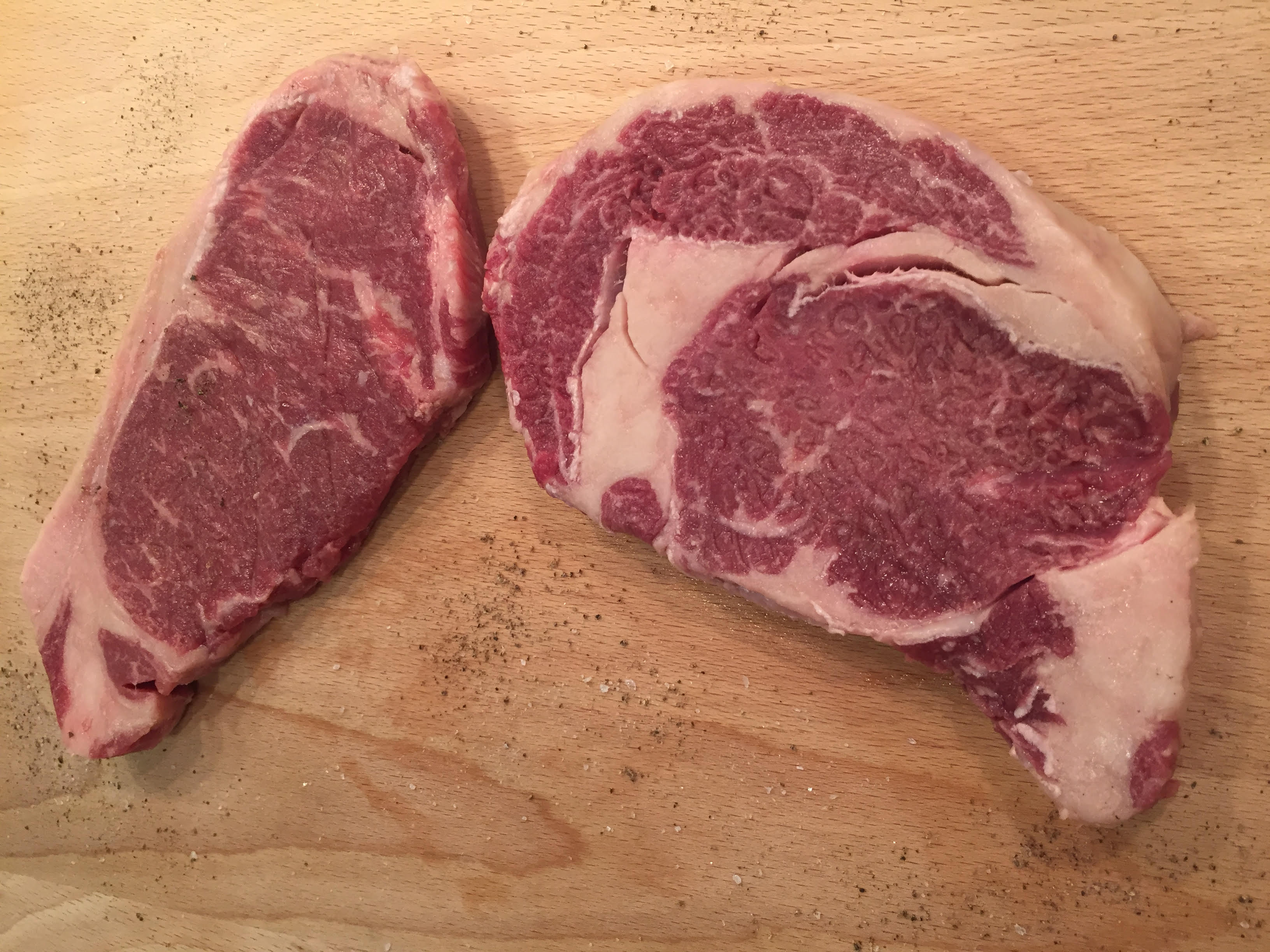 Ribeye Steak And Strip Steak Clover Meadows Beef