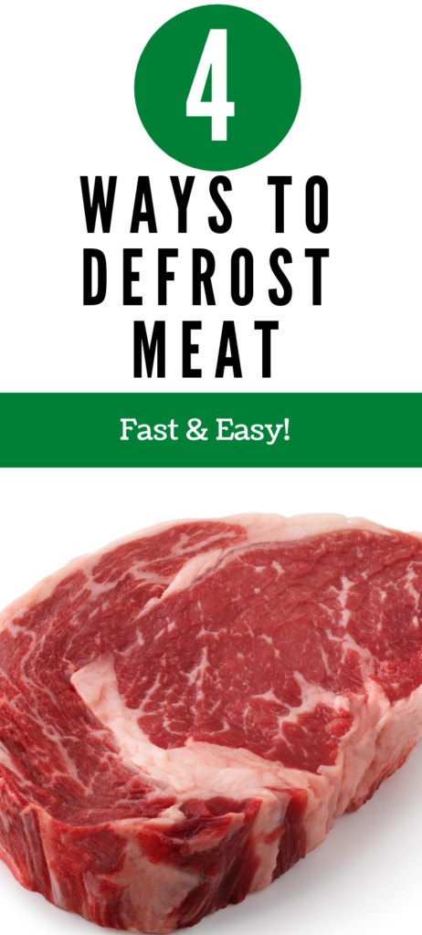 quickly defrost ground beef