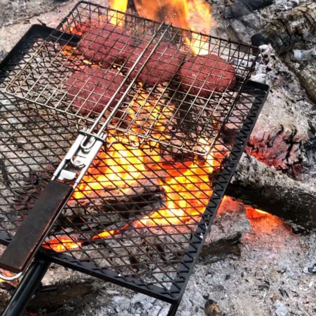 Campfire Burger: Cooking a Hamburger Over a Campfire - Clover Meadows Beef